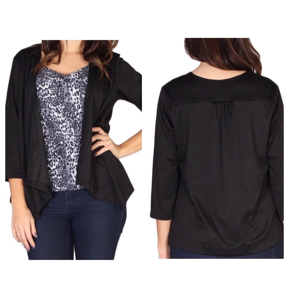 ➕Cardigan blouse